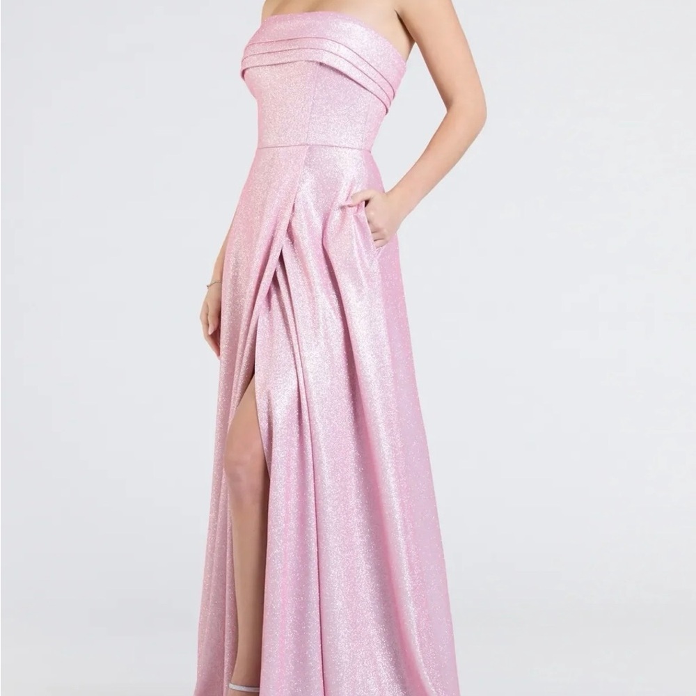Windsor Strapless Shimmer Black Gown